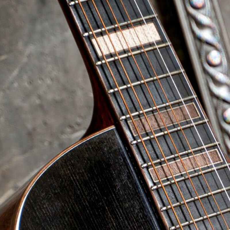 Cort Masterpiece Modern Black Acoustic-Electric Guitar inlay